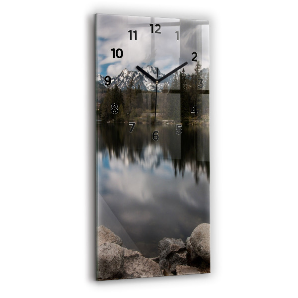 Modern vertical wall clock High Tatras in Slovakia