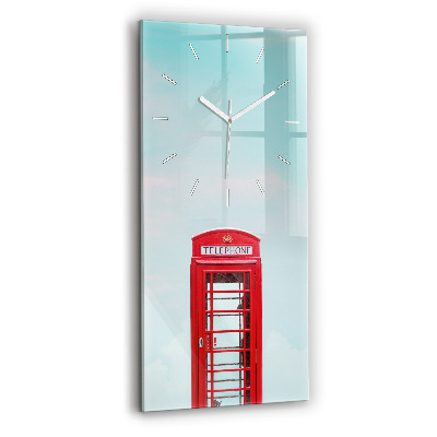 Modern vertical wall clock Public phone