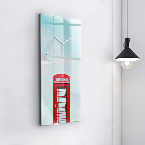 Modern vertical wall clock Public phone