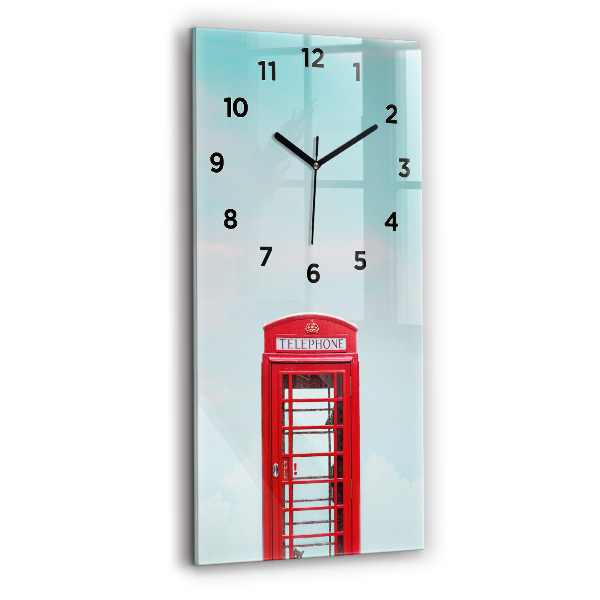 Modern vertical wall clock Public phone