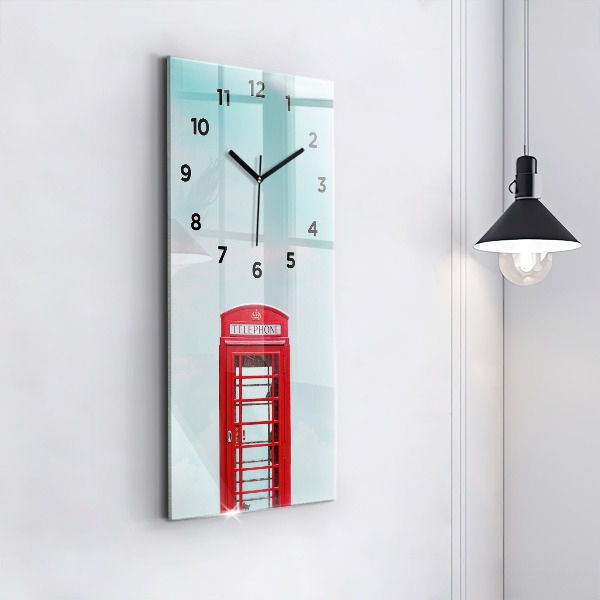 Modern vertical wall clock Public phone