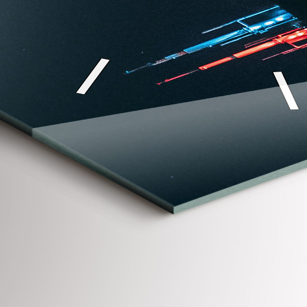 Modern vertical wall clock Chicago Cityscape