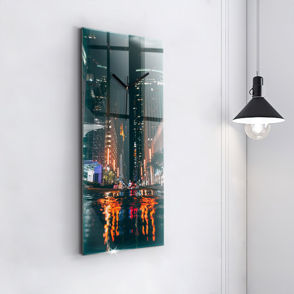 Modern vertical wall clock Hilton Houston