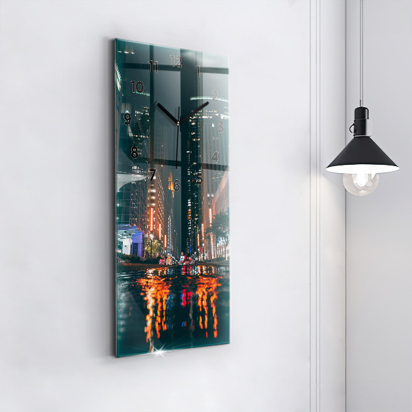 Modern vertical wall clock Hilton Houston