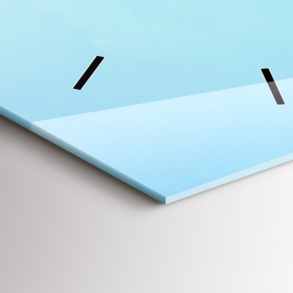 Modern vertical wall clock Lake with Mountains