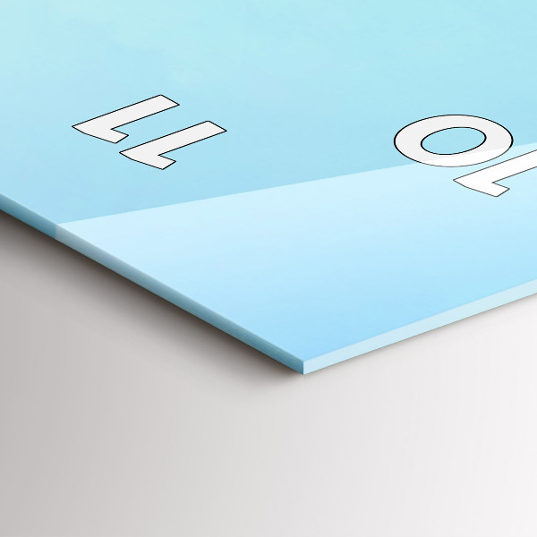 Modern vertical wall clock Lake with Mountains