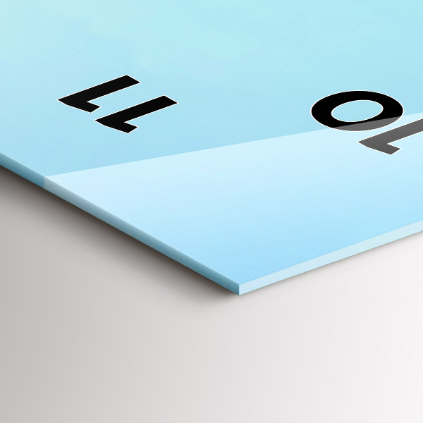 Modern vertical wall clock Lake with Mountains