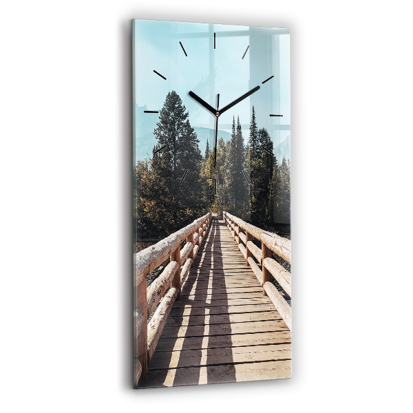 Modern vertical wall clock Mountains in Yellowstone