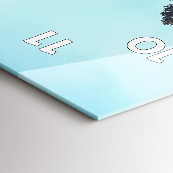 Modern vertical wall clock Mountains in Yellowstone