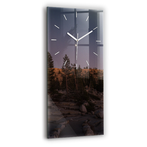 Modern vertical wall clock Rocky Yosemite Road