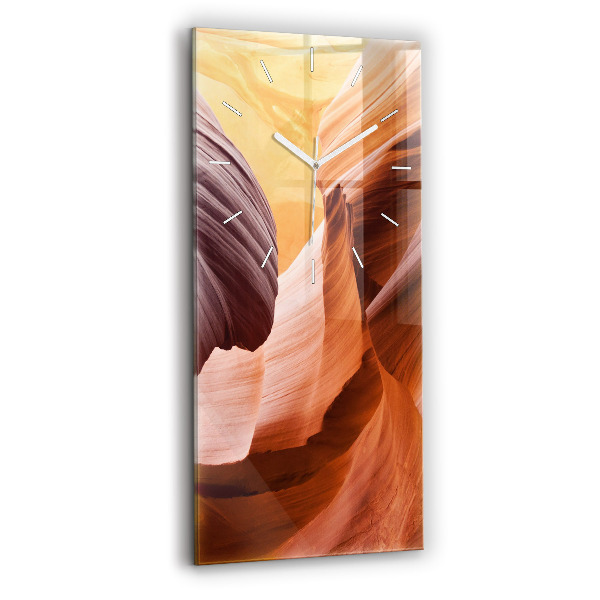 Modern vertical wall clock Antelope Canyon