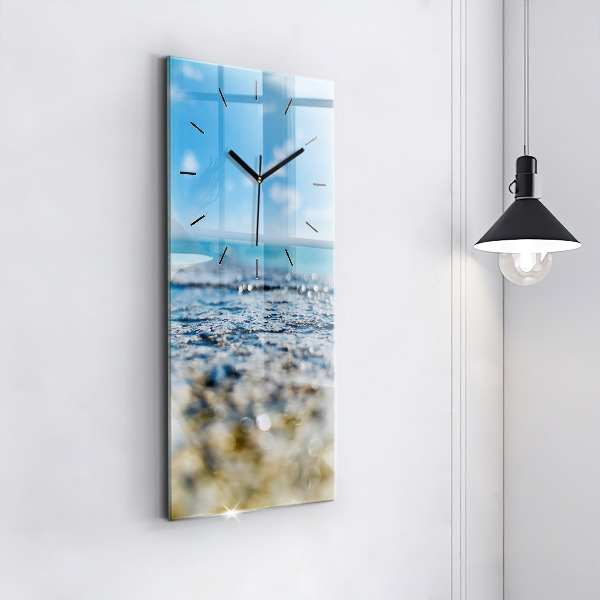 Modern vertical wall clock Water photography