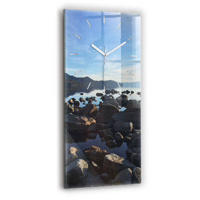 Modern vertical wall clock Sea view