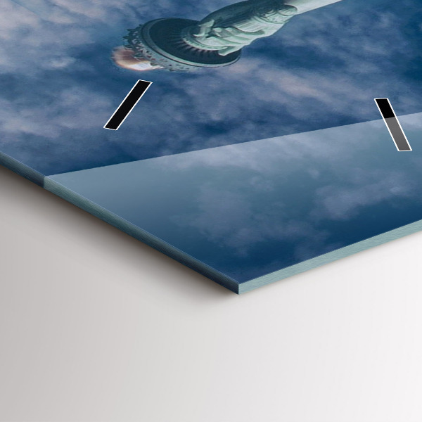 Modern vertical wall clock Statue of Liberty New York