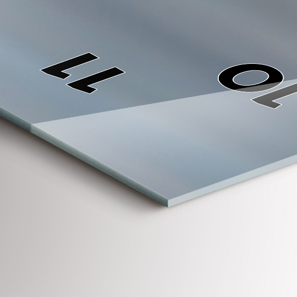 Modern vertical wall clock USA flag flying