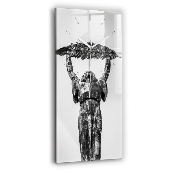 Modern vertical wall clock Statue of Liberty in Budapest