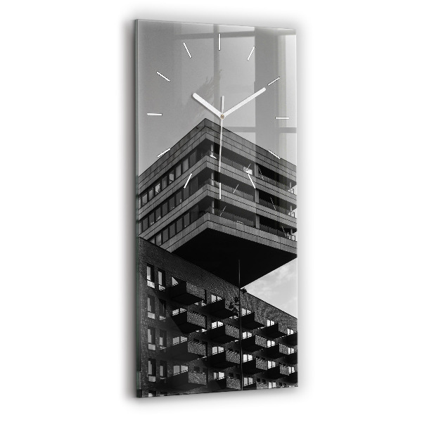 Modern vertical wall clock Architecture in Amsterdam