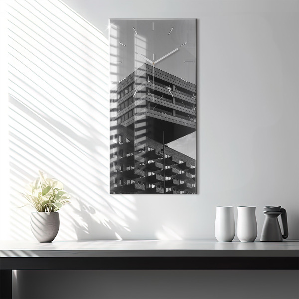 Modern vertical wall clock Architecture in Amsterdam