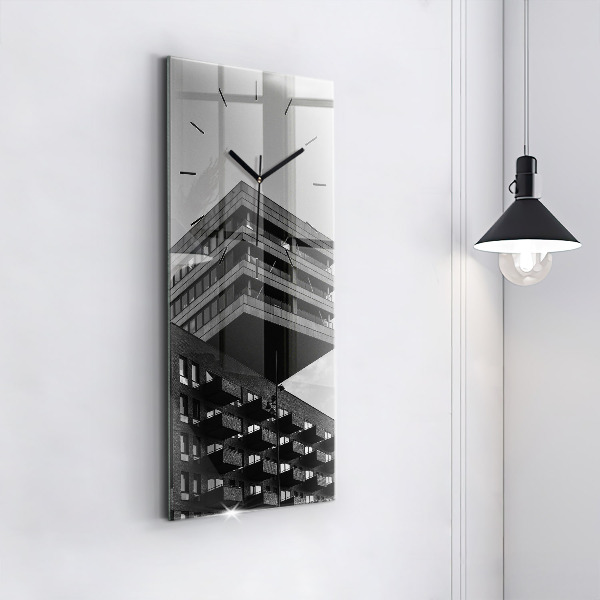 Modern vertical wall clock Architecture in Amsterdam