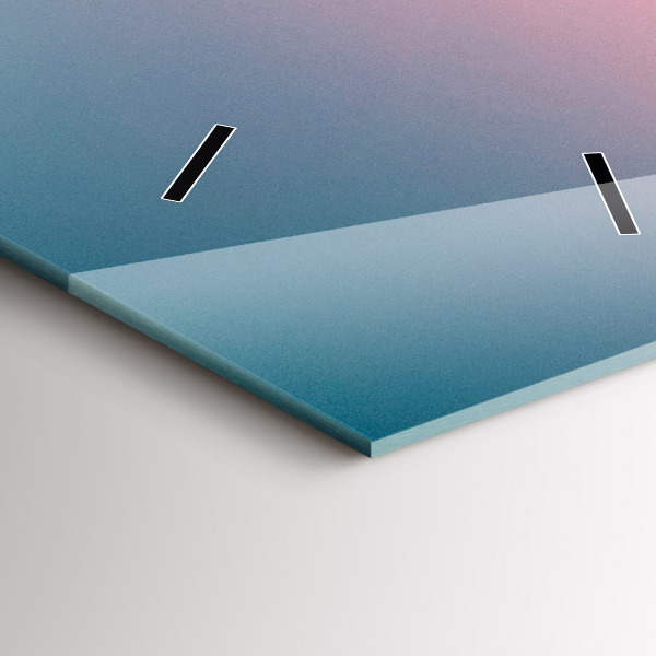 Modern vertical wall clock Rocks at sunset