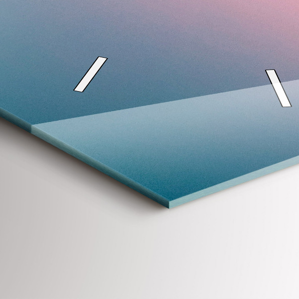 Modern vertical wall clock Rocks at sunset