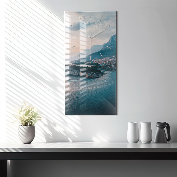 Modern vertical wall clock Island in Croatia