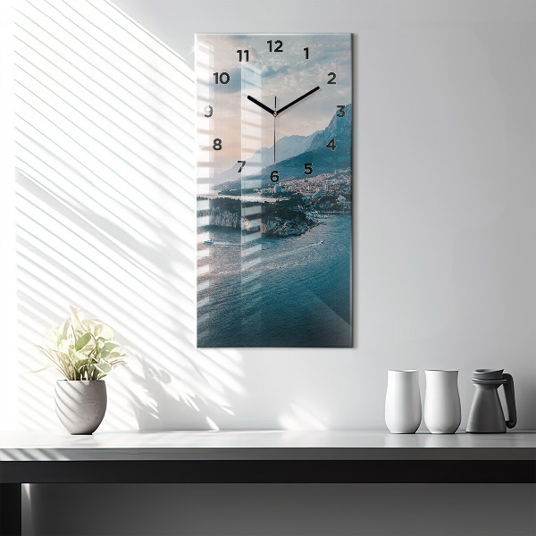 Modern vertical wall clock Island in Croatia