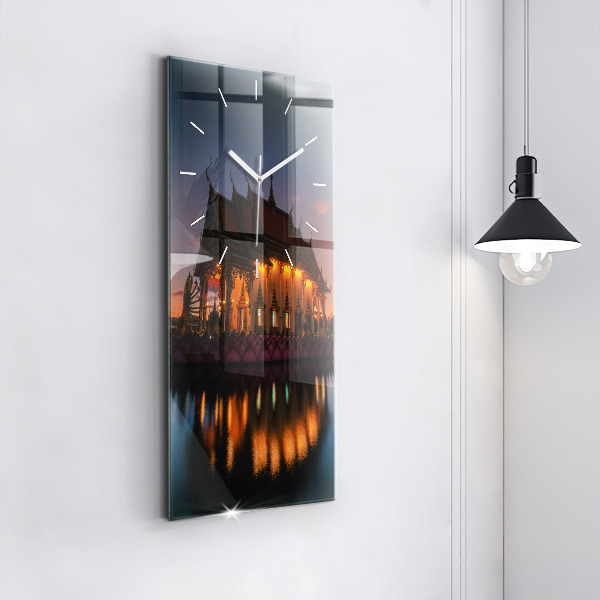 Modern vertical wall clock Temple in Bangkok