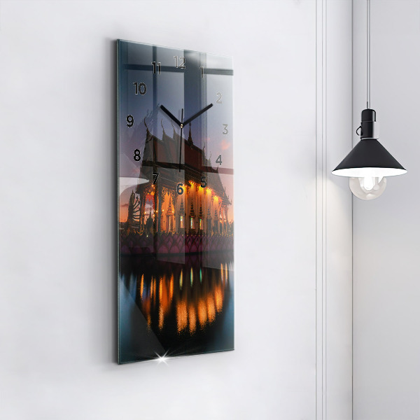 Modern vertical wall clock Temple in Bangkok