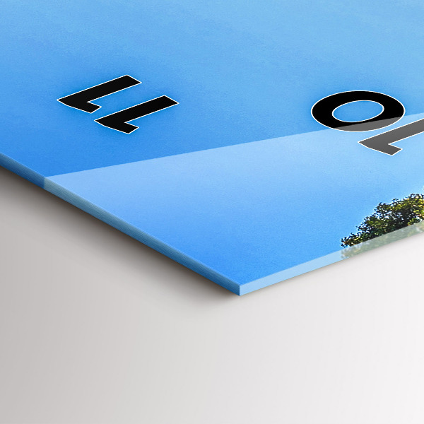 Modern vertical wall clock Surat Thani Park Thailand