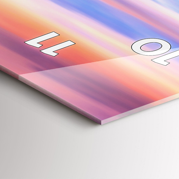 Modern vertical wall clock Godafoss Waterfall Iceland