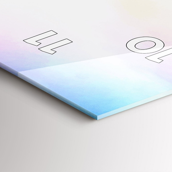 Modern vertical wall clock Waterfall in Iceland