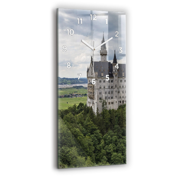 Modern vertical wall clock Neuschwanstein Castle