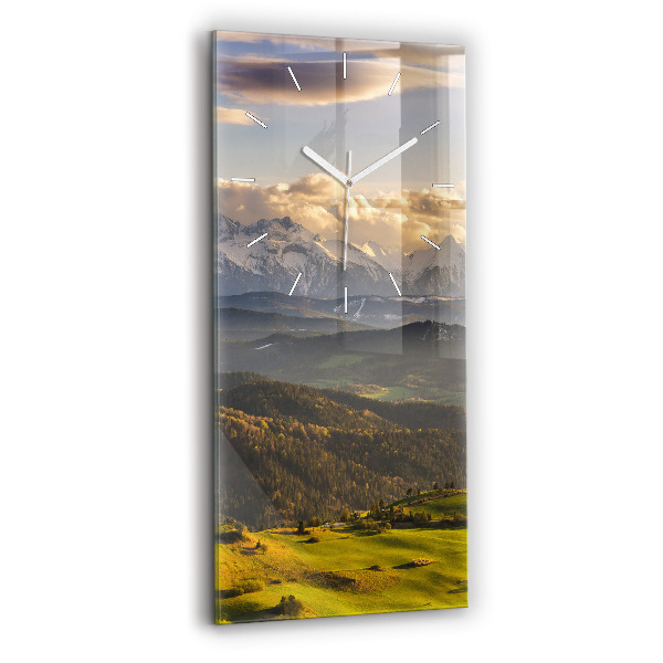 Modern vertical wall clock Pieniny – Wysoki Wierch