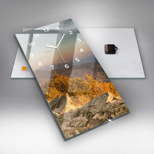 Modern vertical wall clock Bieszczady Mountains