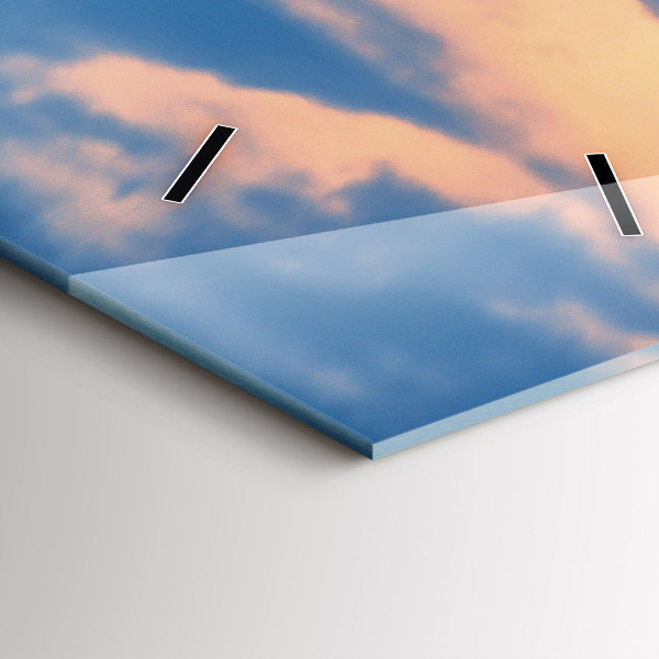 Modern vertical wall clock View of the town hall