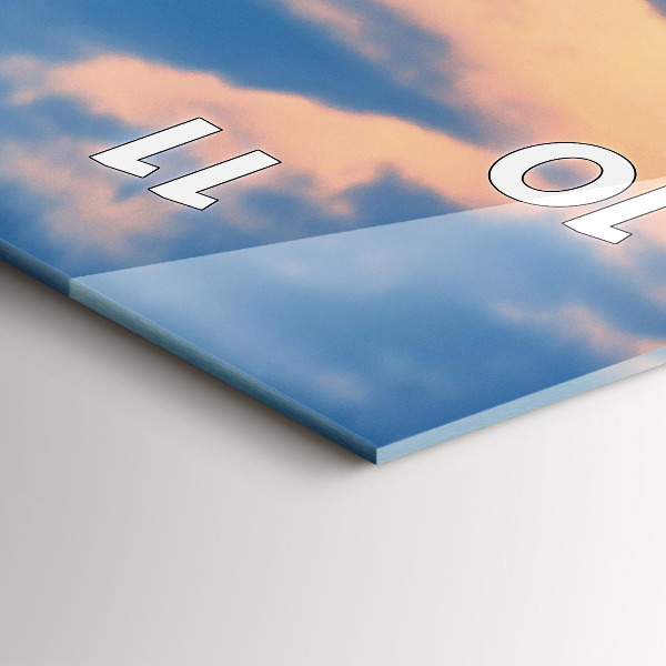 Modern vertical wall clock View of the town hall