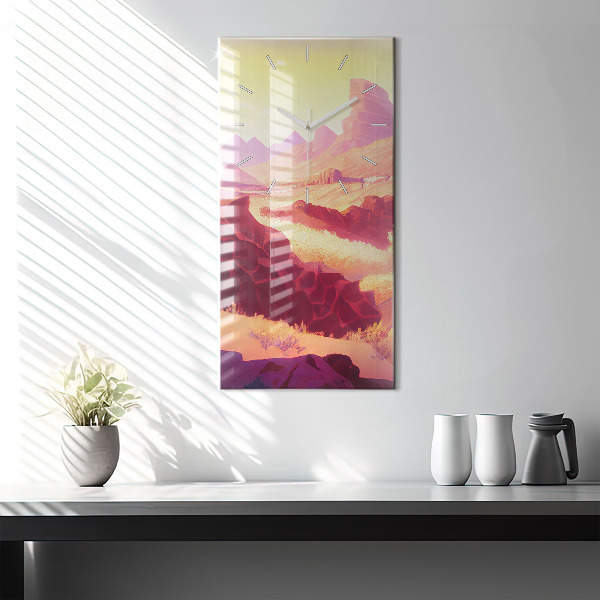 Modern vertical wall clock Arizona Desert