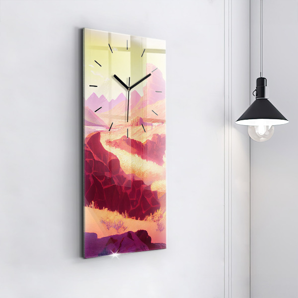 Modern vertical wall clock Arizona Desert