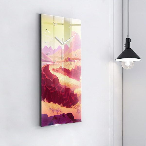 Modern vertical wall clock Arizona Desert