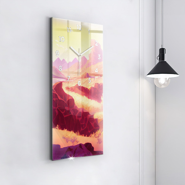 Modern vertical wall clock Arizona Desert