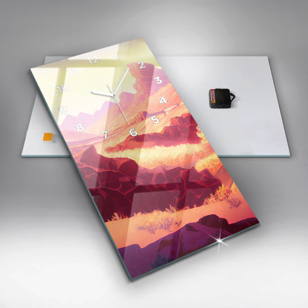 Modern vertical wall clock Arizona Desert