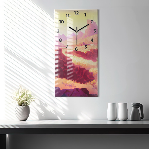 Modern vertical wall clock Arizona Desert