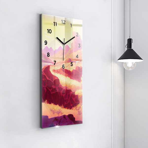 Modern vertical wall clock Arizona Desert