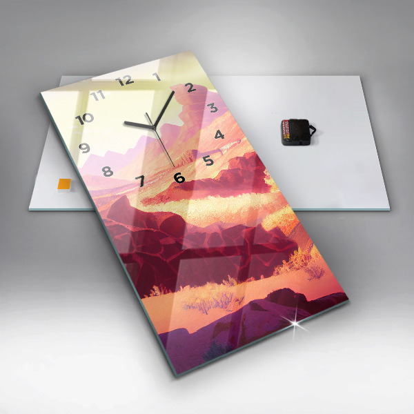 Modern vertical wall clock Arizona Desert