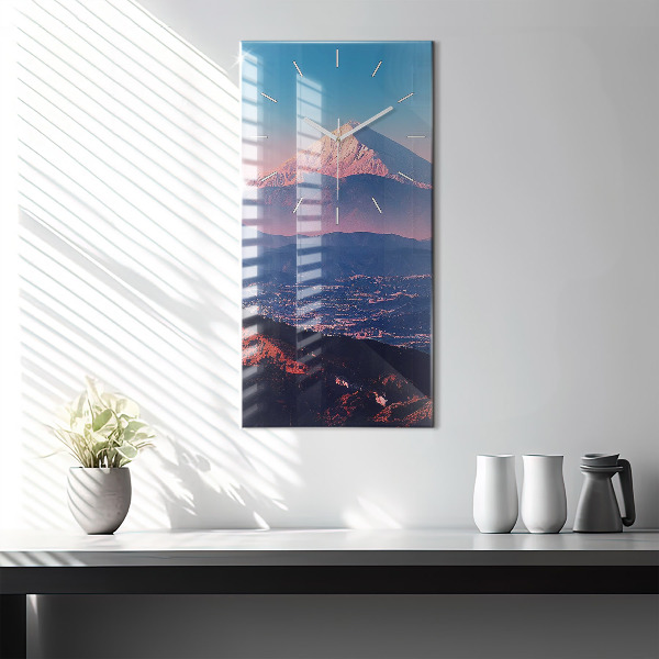 Modern vertical wall clock Mountains in San Antonio USA