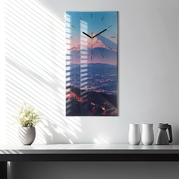 Modern vertical wall clock Mountains in San Antonio USA