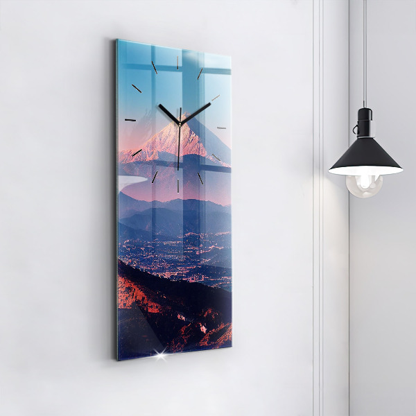 Modern vertical wall clock Mountains in San Antonio USA