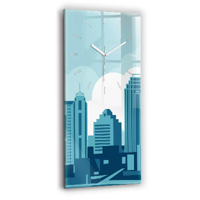 Modern vertical wall clock Architecture in the USA