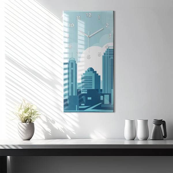Modern vertical wall clock Architecture in the USA